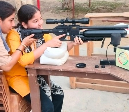 Benchrest air rifle shooting 1